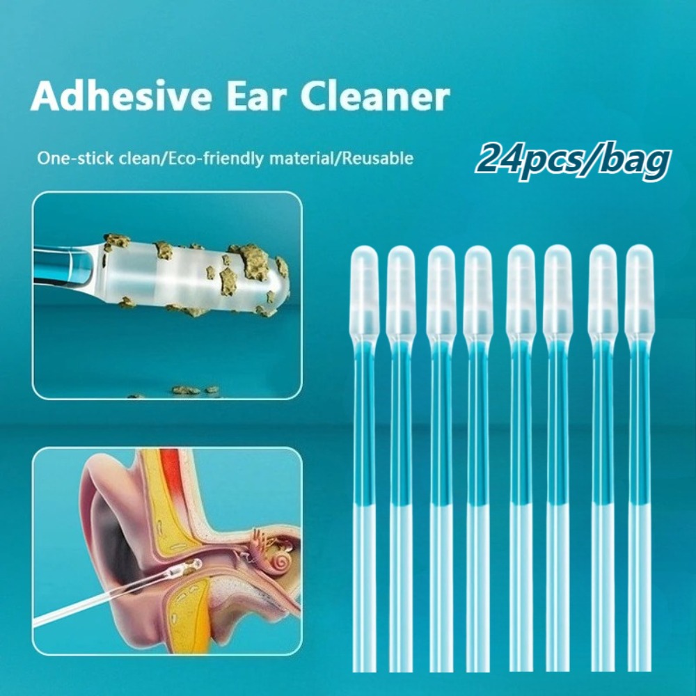 Pet Ear Cleaner - 24 szt. Jednorazowe silikonowe patyczki do