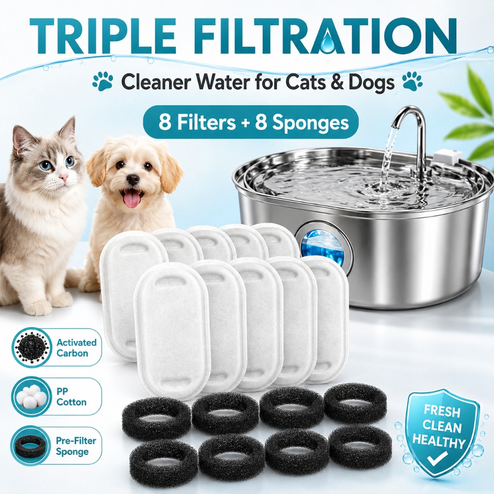 Pet Water Fountain - Filtr zamienny z gąbką z węglem