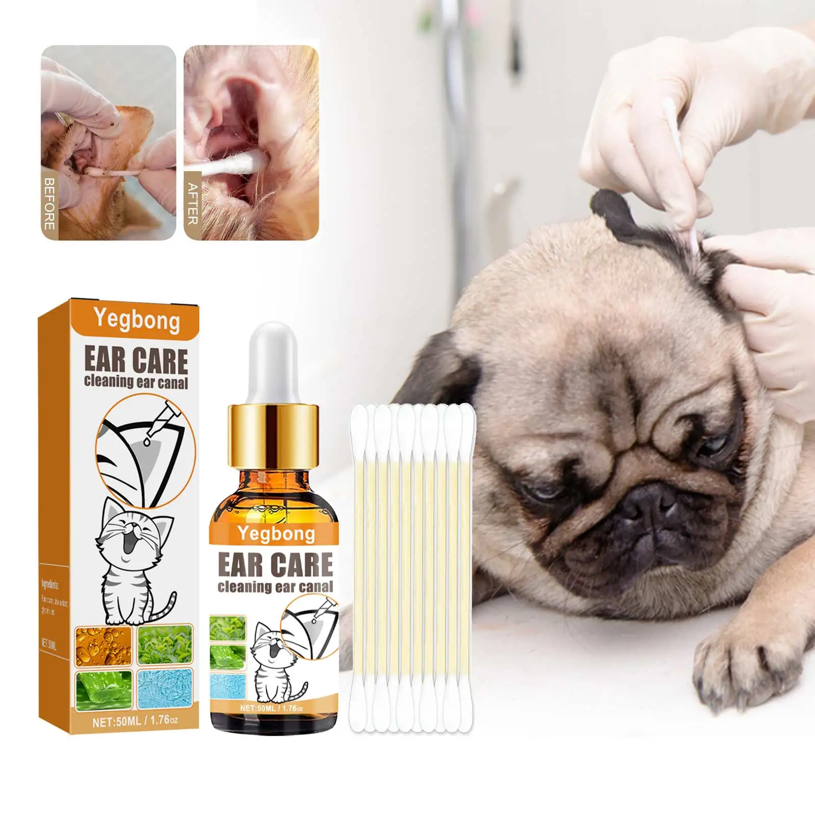 Zwierzęta do czyszczenia uszu  – Pet Ear Cleaner recenzja i cena