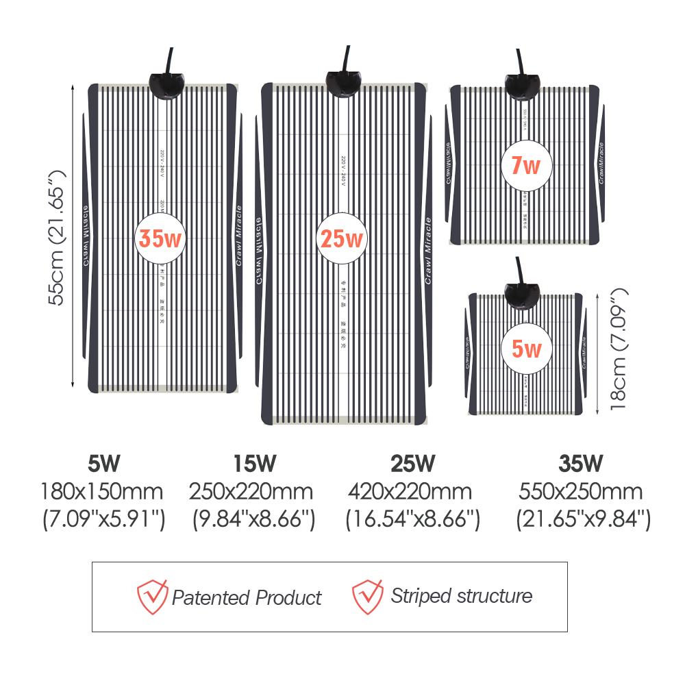 5W 15W 25W 35W Graphene Gady M – Reptile Heating Mat recenzja i cena