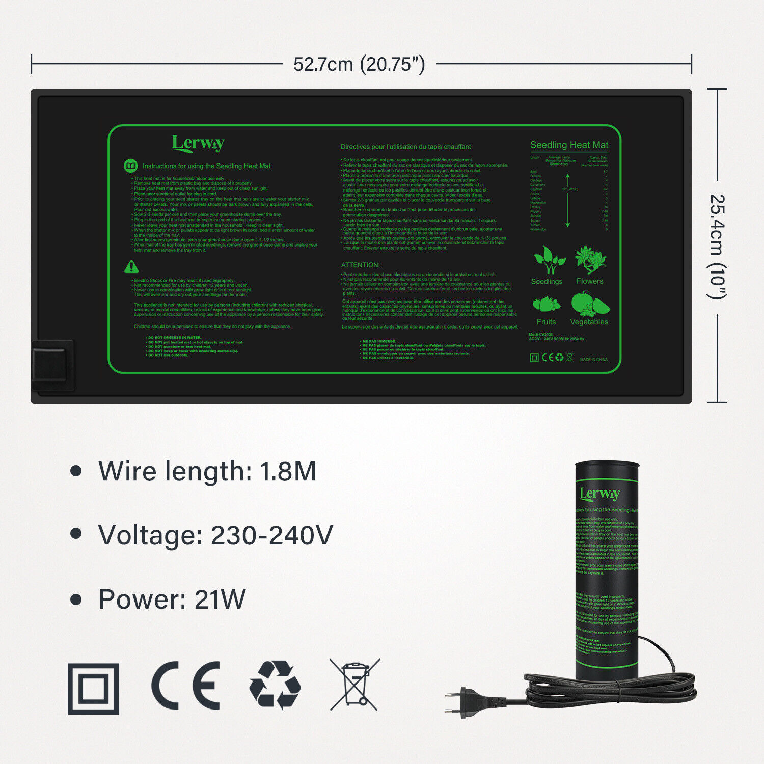 Mata grzewcza LERWAY 21W do sa – Reptile Heating Mat recenzja i cena