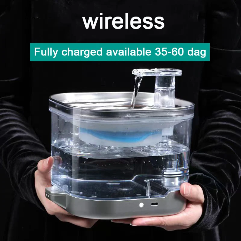 무선 고양이 물 분수, 충전식 스마트 자동 필터, 고양 – Pet Water Fountain recenzja i cena