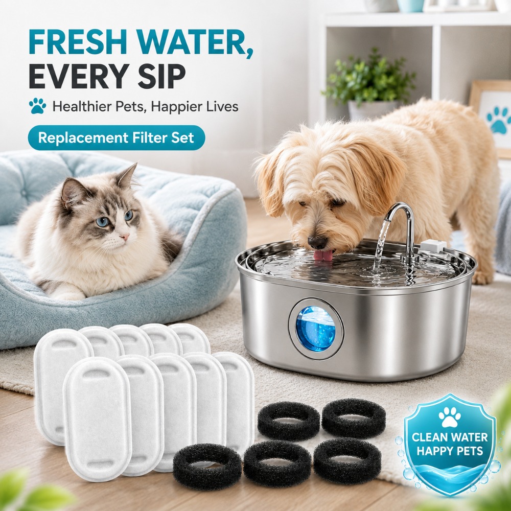 Filtr zamienny z gąbką z węgle – Pet Water Fountain recenzja i cena