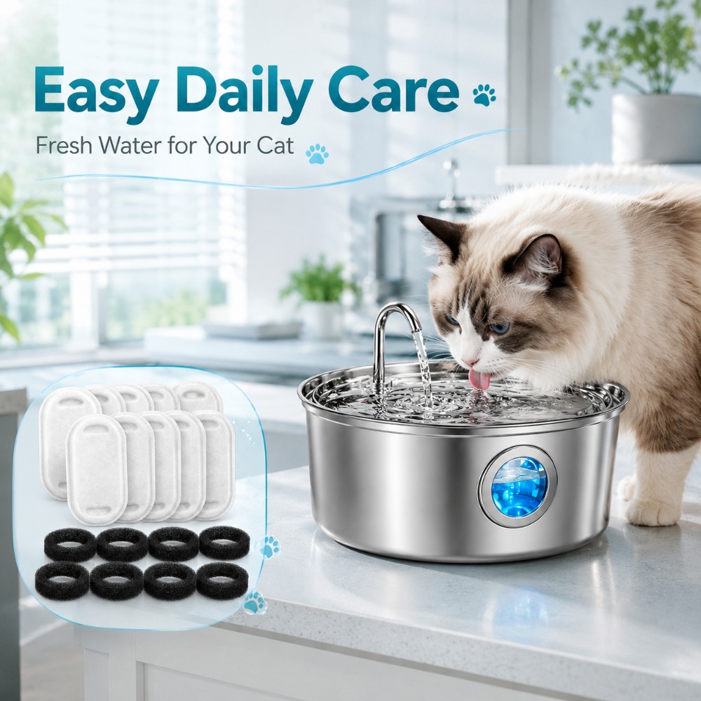 Filtr zamienny z gąbką z węgle – Pet Water Fountain recenzja i cena